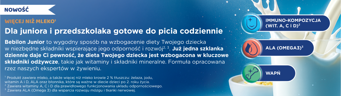 dla juniora i przedszkolaka gotowe do picia codziennie - nowość