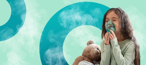 Dziecko z inhalatorem