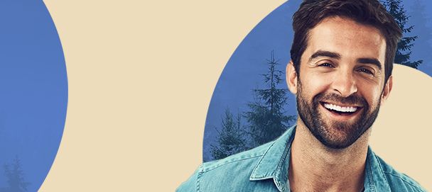 Męska strefa zdrowia - uśmiechający się mężczyzna