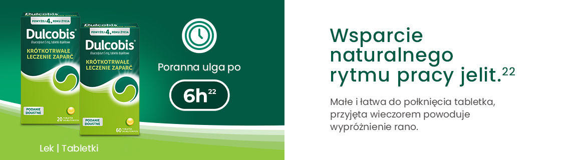 Wsparcie naturalnego rytmu pracy jelit - Dulcobis