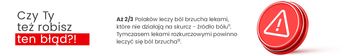 Aż 2/3 Polaków popełnia błąd w leczeniu bólu brzucha
