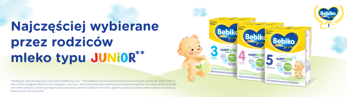 najczęściej wybierane przez rodziców mleko typu junior