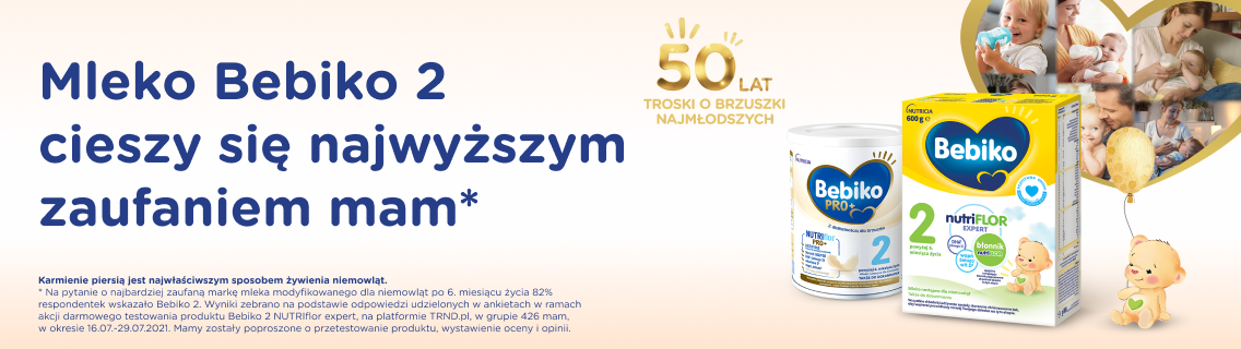 mleko bebiko 2 cieszy się najwyższym zaufaniem mam
