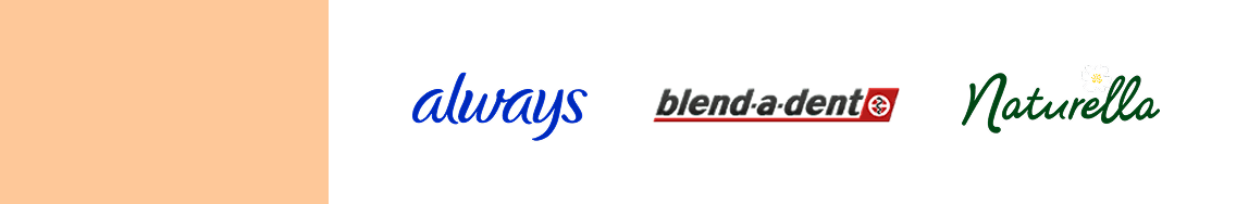 Always, Blend-A-Dent, Blendamed 3D, DenTek, Gillette, Discreet, Head&Shoulders, Naturella , OFF!, Oral-B, S.C. Johnson, Wella, Tampax , Polsilver